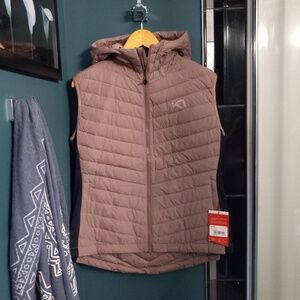 Kari Traa Eva- Down  Vest- Women's- SZ XL NWT-Taupe colour
